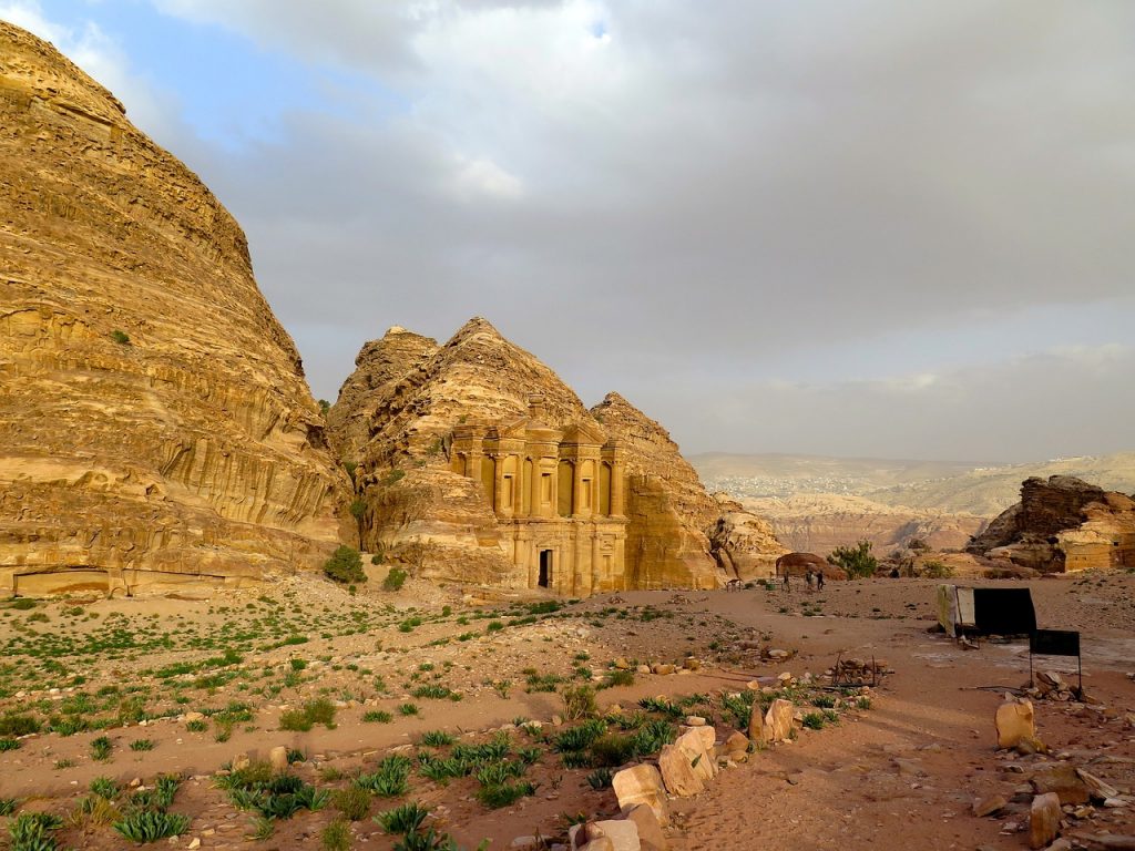 una estructura de piedra en Jordania.