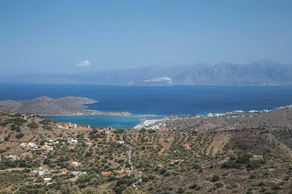 Vista aérea de Creta, Grecia.