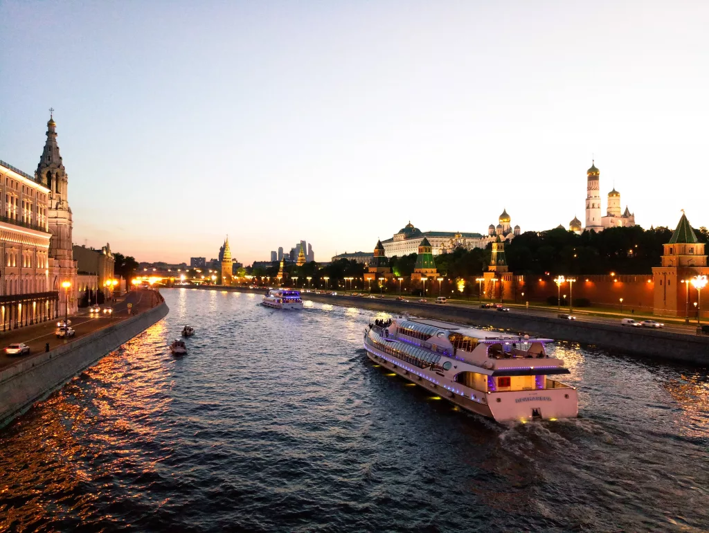 Río en Moscú, Russia.