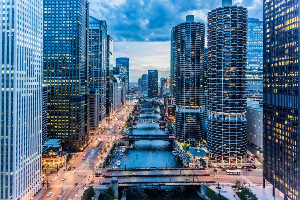 Ciudad bella de Chicago, EE.UU. El tercer mejor destino donde viajar en septiembre de 2024.