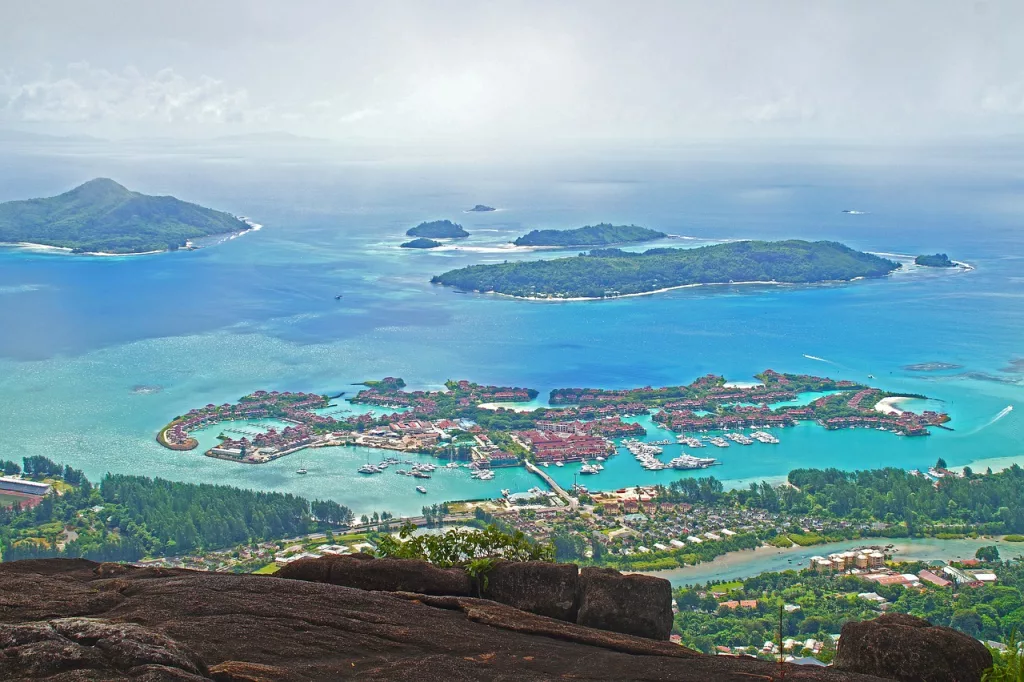 Vista aérea de Seychelles.
